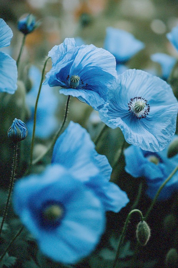 blue poppies