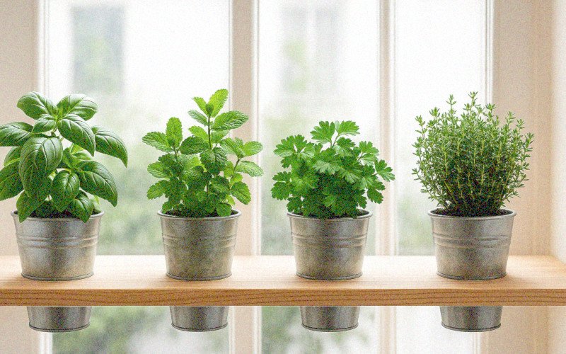 hanging indoor herb garden