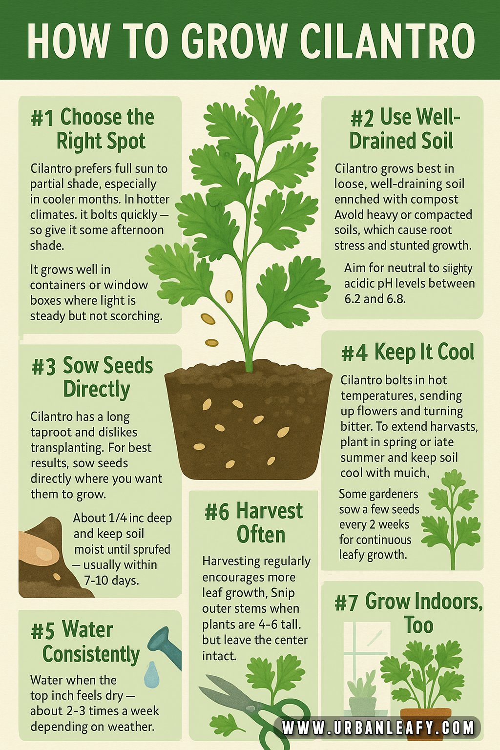 how to grow cilantro_infographics